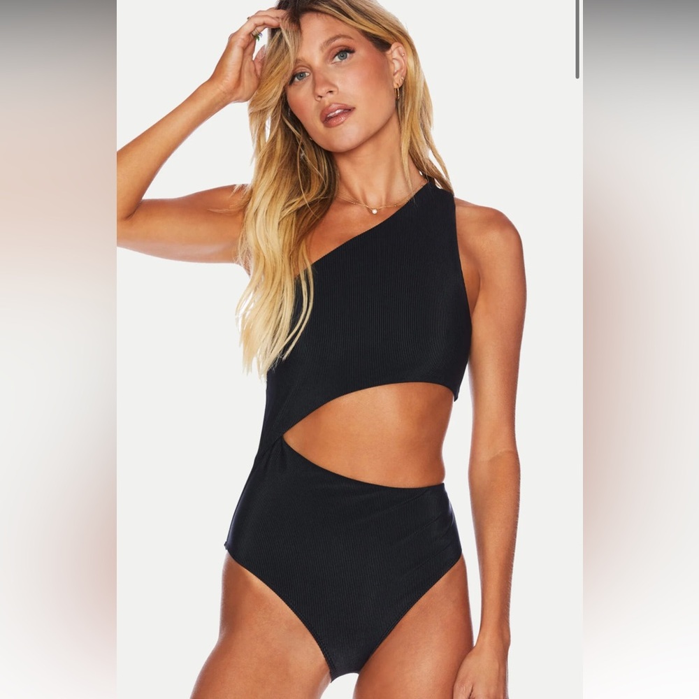 Beach Riot Celine One Piece in Black